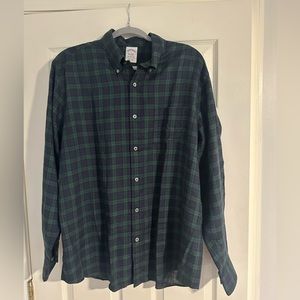 100% Linen Brooks Brothers Large Regent Fit Button Down